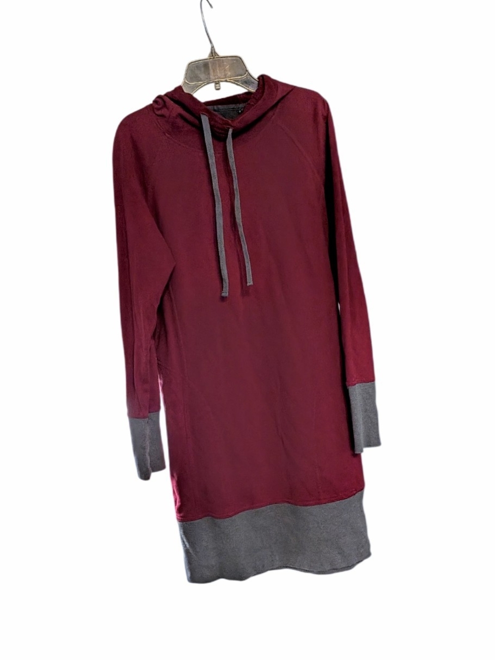Toad&Co Eco Colorblock Hooded Sweatshirt Dress, Large